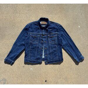 80’s Men’s Wrangler Dark Raw Blue Jean Jacket Never Worn DeadStock Medium/Large